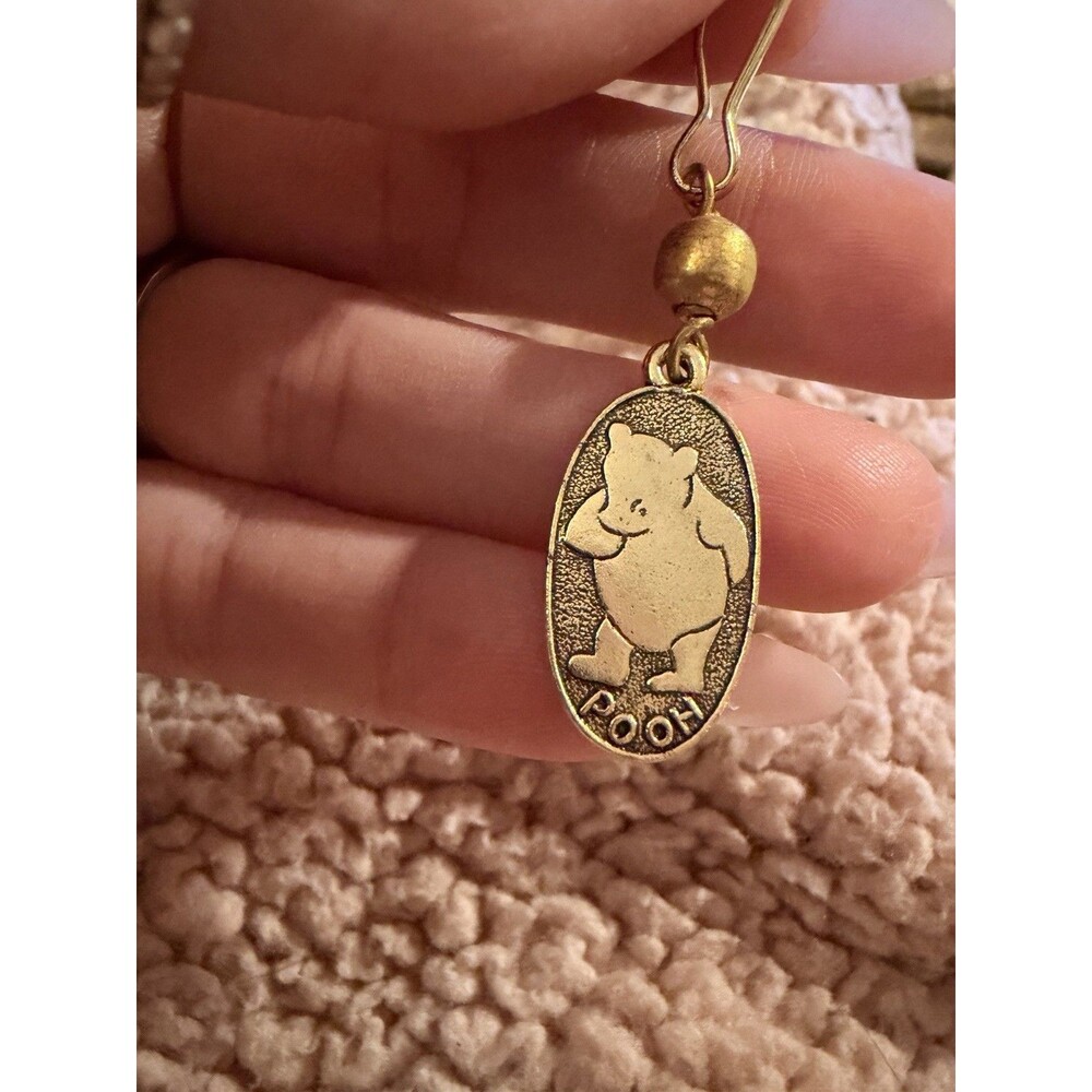 Rare Vintage Gold Tone Winnie The Pooh Bear Clip Charm Keys/ Bag